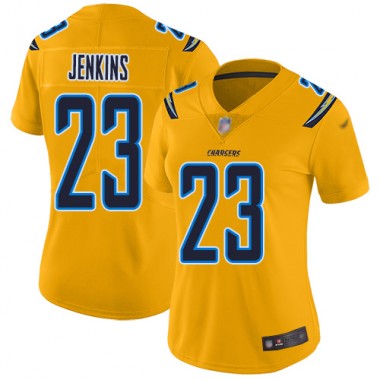 Los Angeles Chargers NFL Football Rayshawn Jenkins Gold Jersey Women Limited  #23 Inverted Legend->los angeles chargers->NFL Jersey